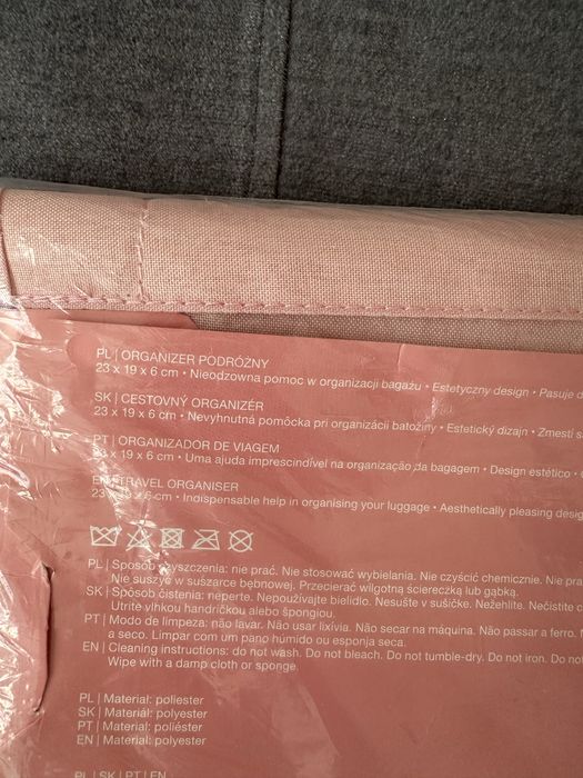 Nowy różowy rozkładany organizer podróżny