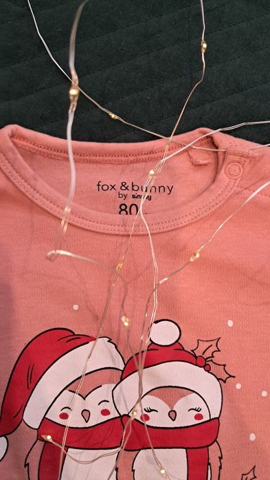 Pajac Świateczny Fox & Bunny  r.80