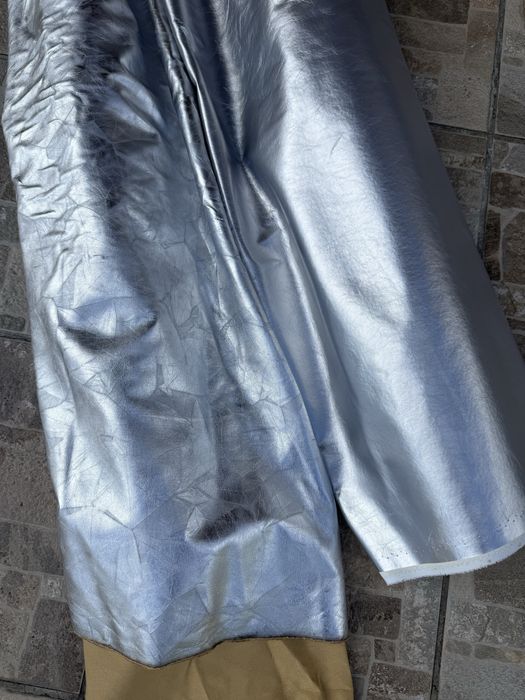 Ткань / опт / кожзам серебро - от 3 м