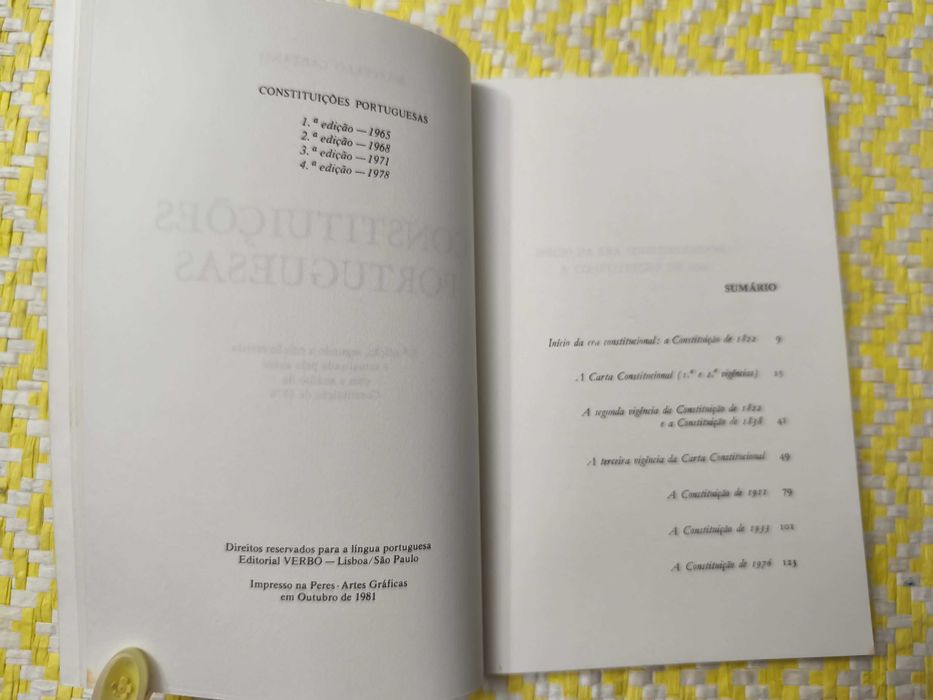 Constituições Portuguesas –  Marcello Caetano