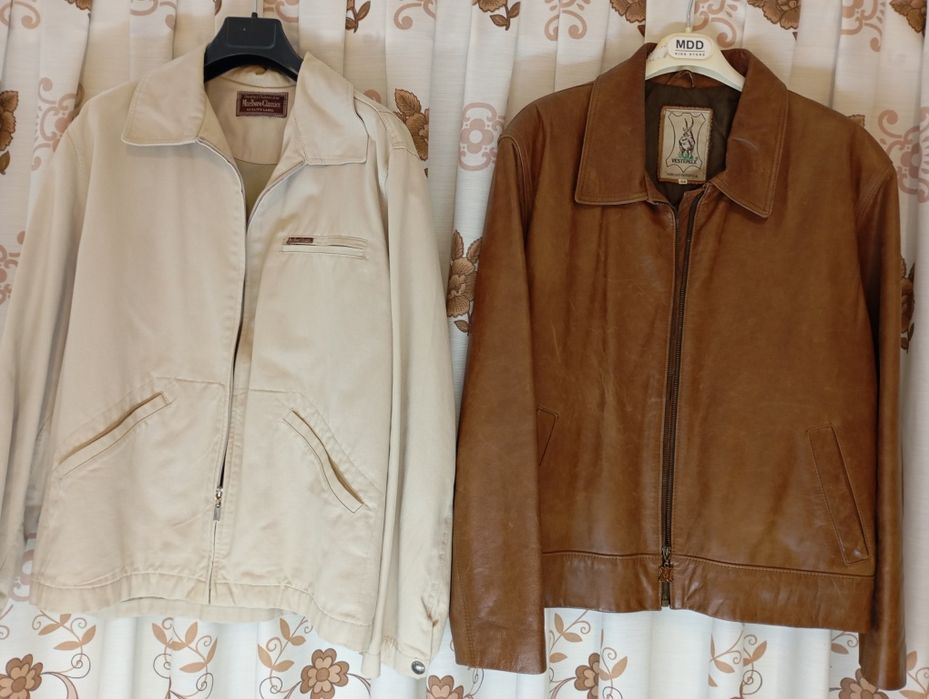 Casaco pele e casaco sarja