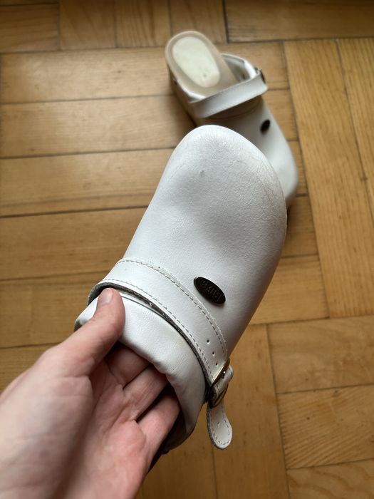 Obuwie medyczne, drewniaki białe