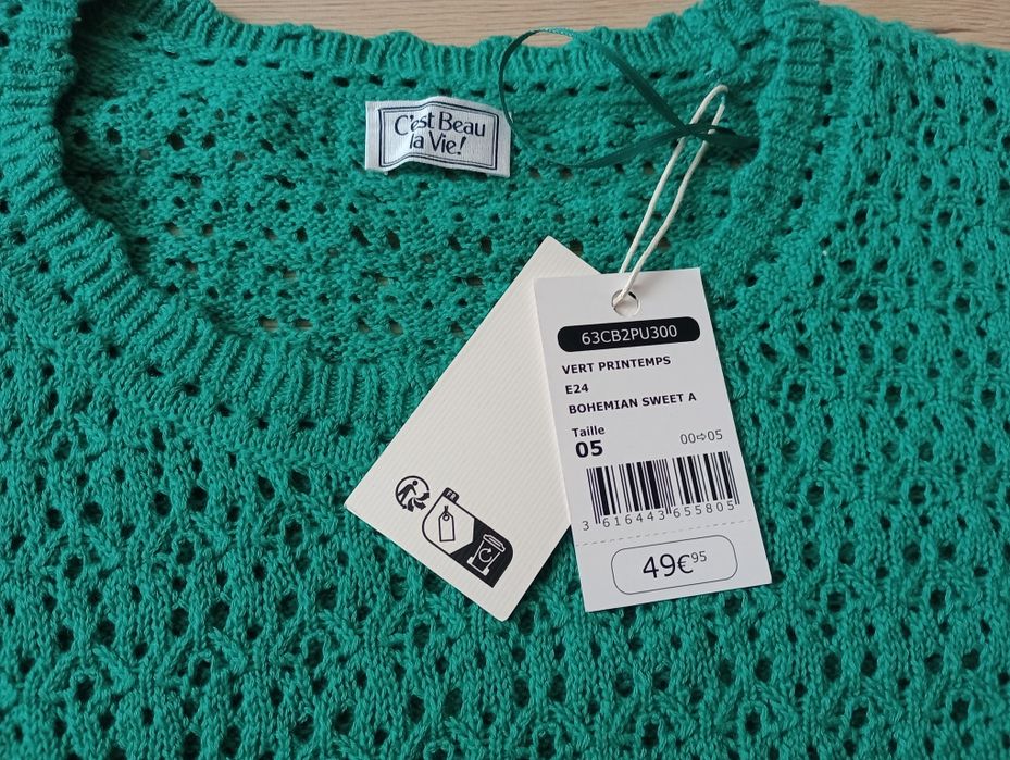 Sweterek sweter ażurowy bluzka Cest Beau La Vie XXL 44