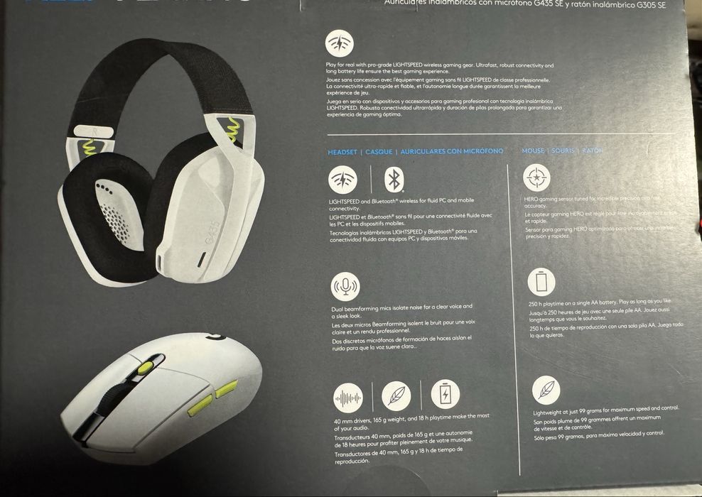 Logitech bundle gaming g435  g305  novo embalado