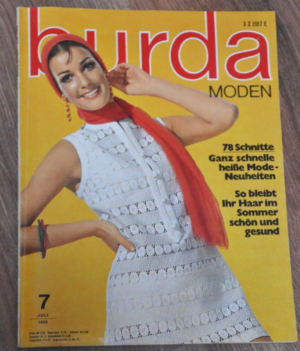 Burda lipiec 1969 z wykrojami PRL RETRO vinatge !!