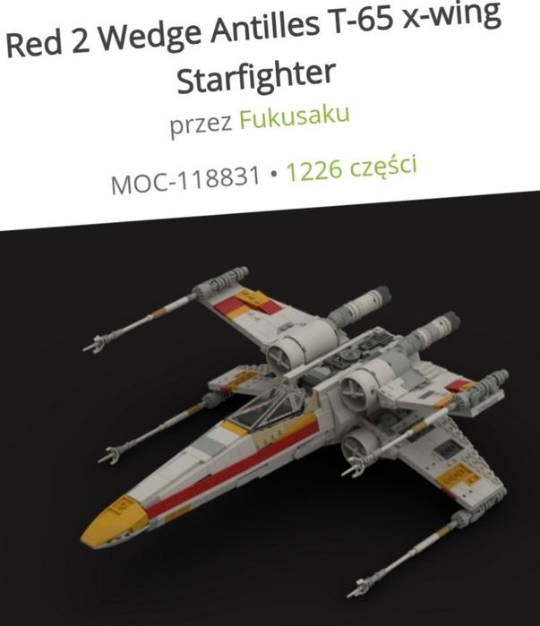 Klocki Myśliwiec Red 2 Projekt Fukusaku MOC-118831-1226el.