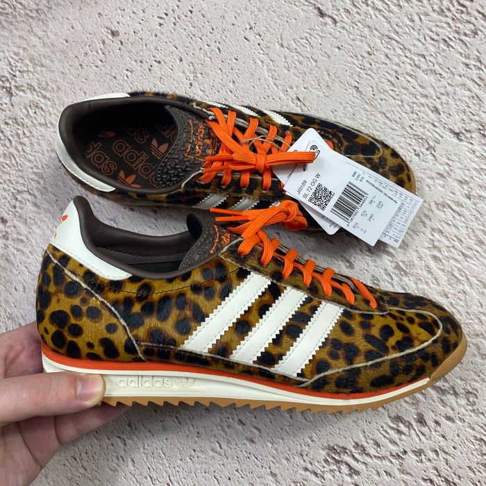 38.5 оригінал ji0189 нові жіночі кросівки adidas sl 72 leopard