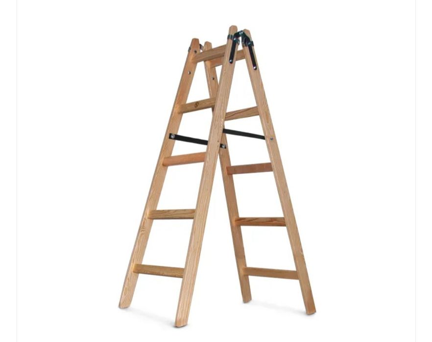 Drabina drewniana 2x5 malarska domowa polska