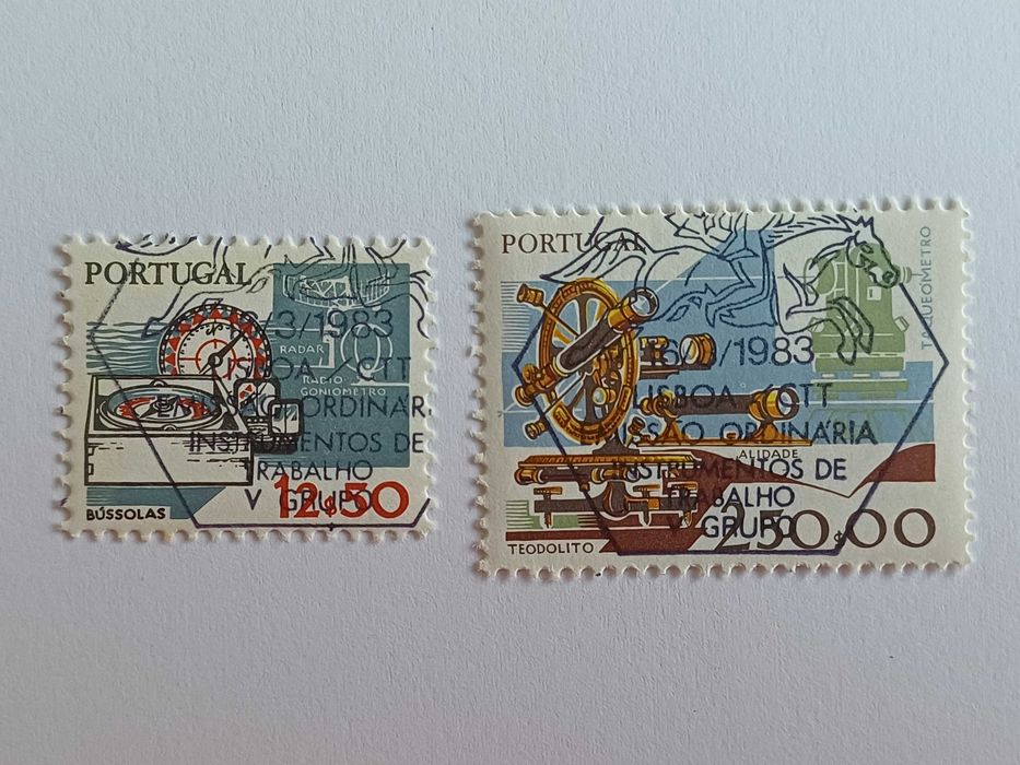Filatelia Instrumentos de trabalho 1983, com carimbo 1º dia
