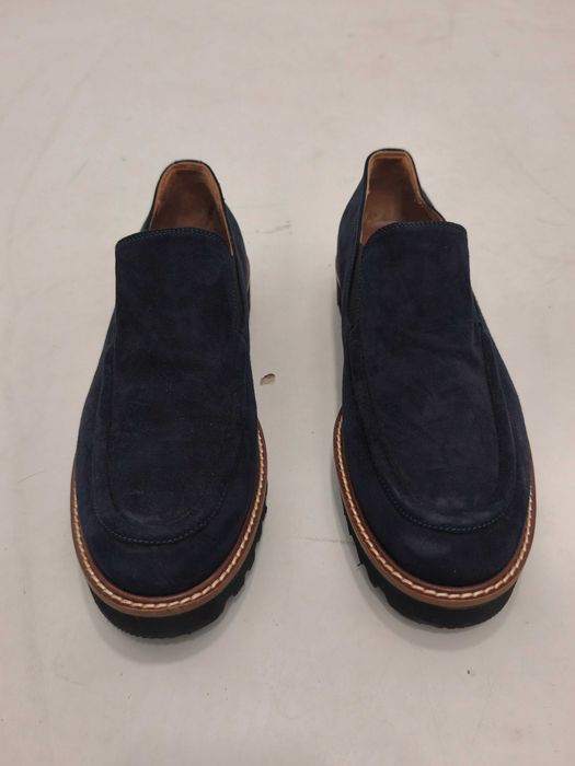 Loafers Via Mercanti em Camurça Azul (Tam. 41) — Como Novos
