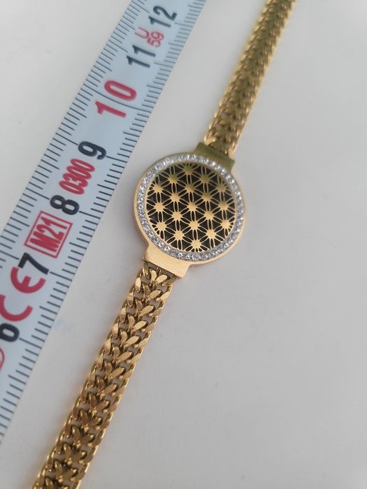 Bransoletka stał łańcuszek krysztalki piękna  lekka