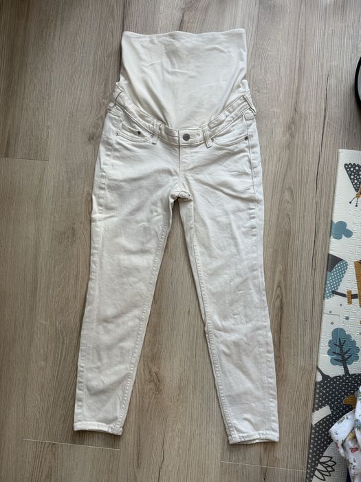 Spodnie ciążowe beżowe H&M, r. XS