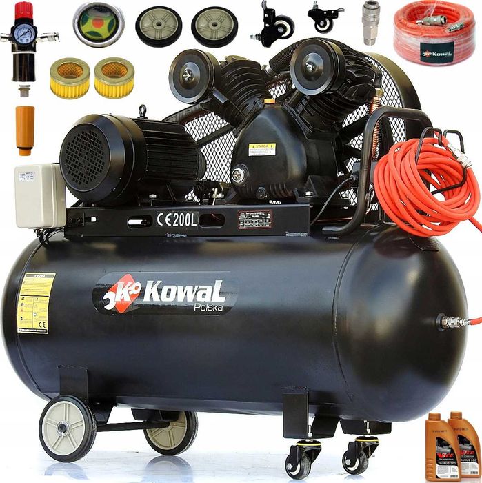 12 Bar KOMPRESOR k19 olejowy tłokowy 200L sprężarka pompa powietrza