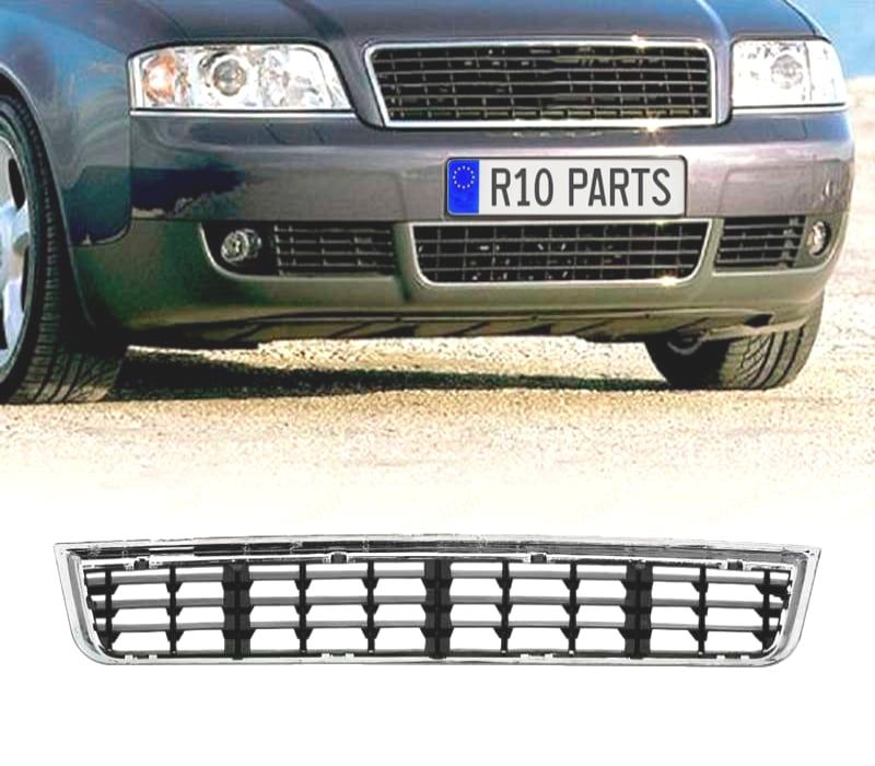 GRELHA AUDI A4 B6 00-04 PRETO CROMADO