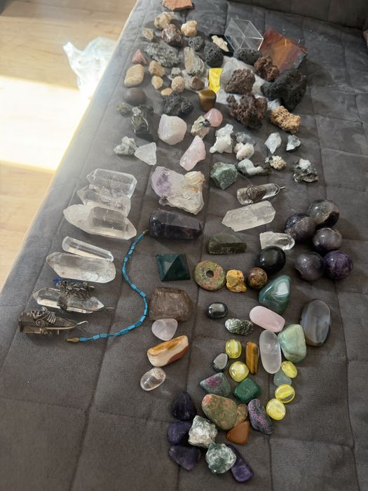 Zestaw minerałów , mineraly