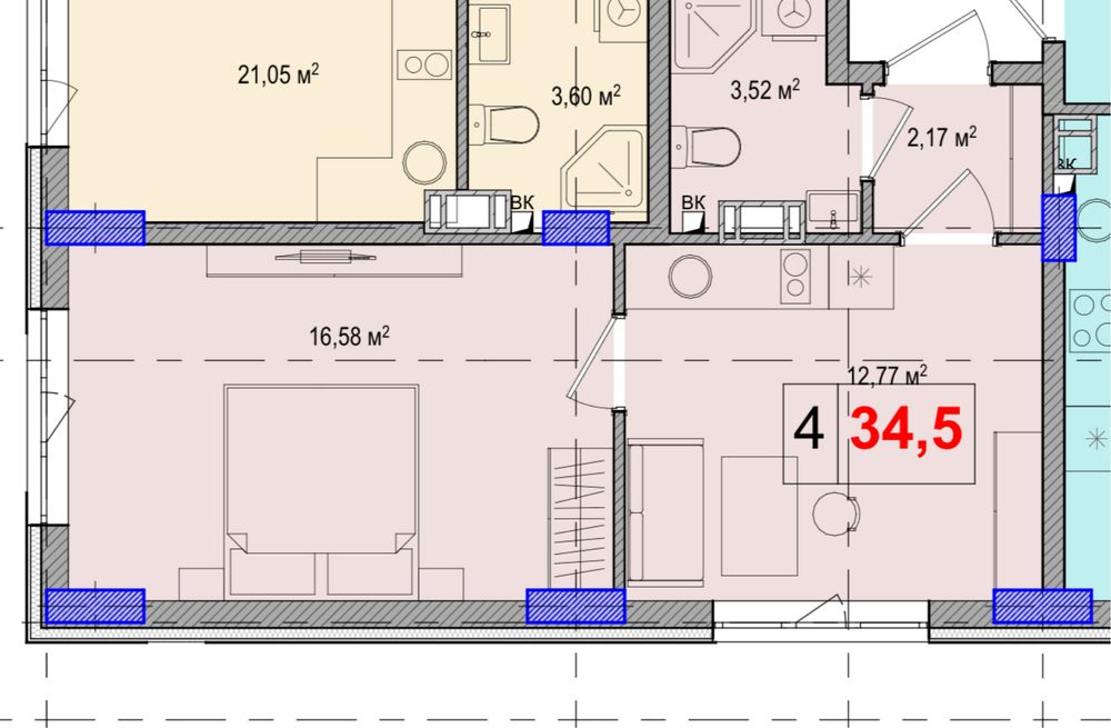 Однокімнатна квартира м. Теремки