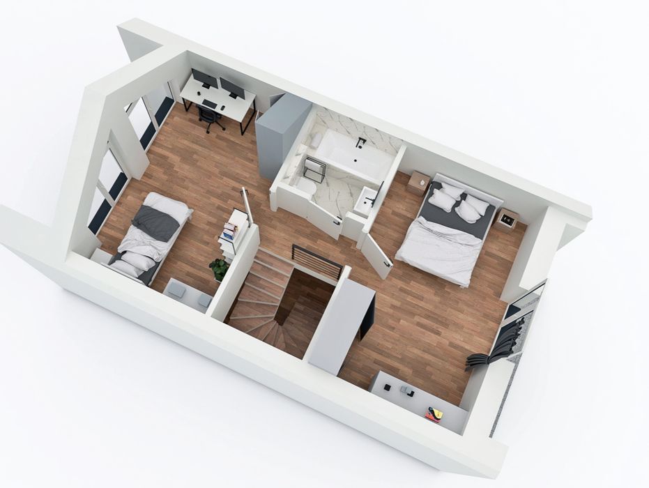 Domy jednorodzinne wolnostojące 80 m²  Grunwaldzka Namysłów - Widok 4