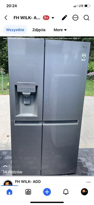 Lodówko zamrażarka LG SBS INOX kostarka dyspenser woda [gwarancja/dowóz]