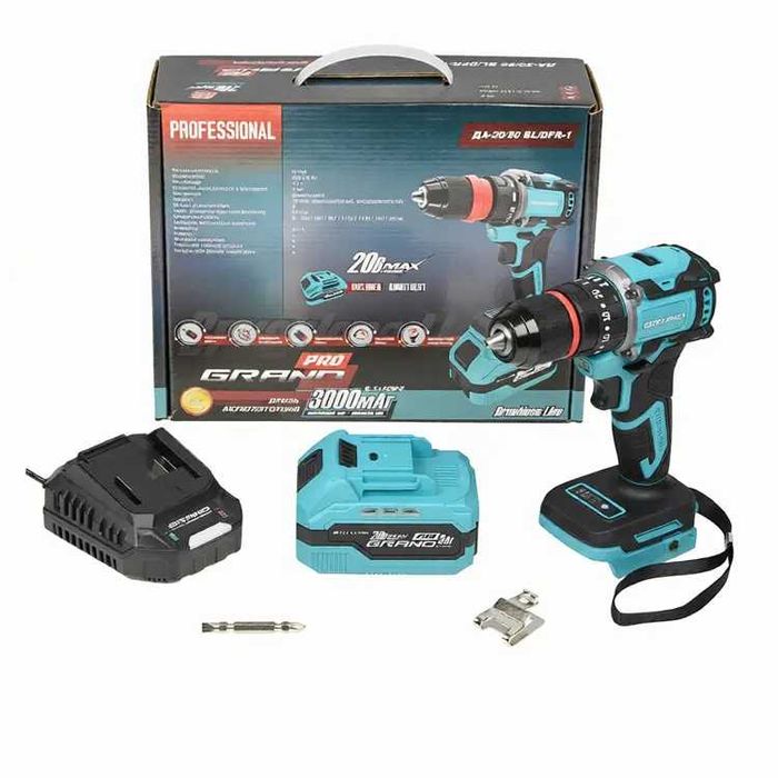 Акумуляторний ударний шуруповерт Grand ДА-20/50 UBL-1 20 В 50 Нм