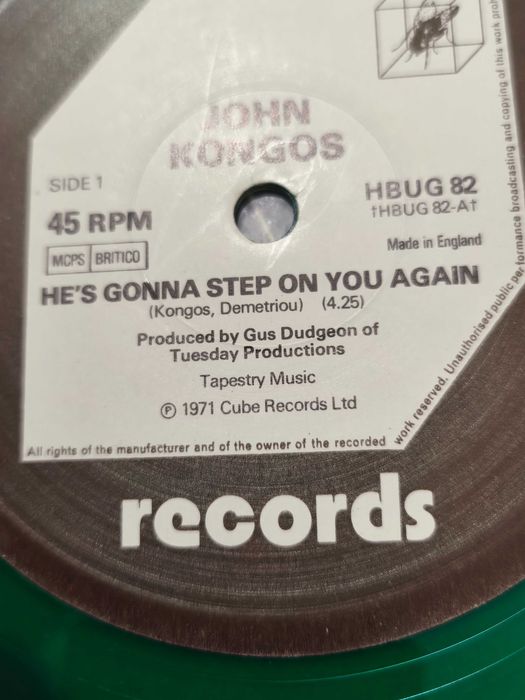 Edição rara green vinil
JOHN KONGOS He's Gonna Step On You Again LP