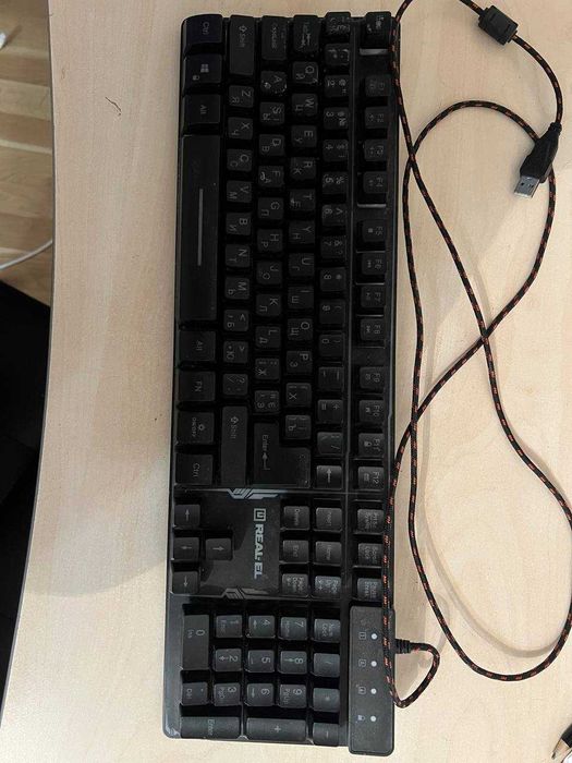 клавіатура дротова real el 8700 backlit usb