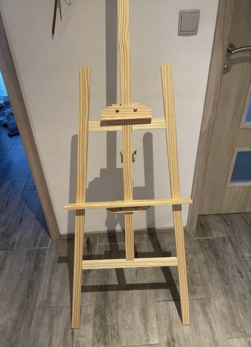 Drewniana sztaluga malarska regulowana skladana trójnożna stabilna