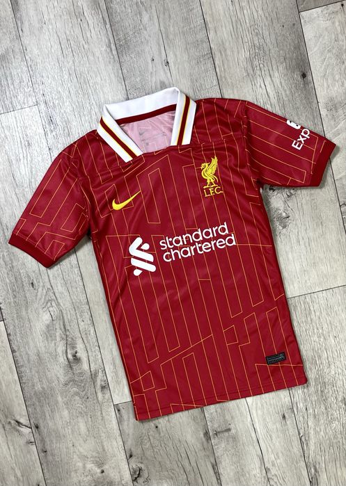 Nike dri-fit Liverpool футболка S размер футбольная красная с принтом
