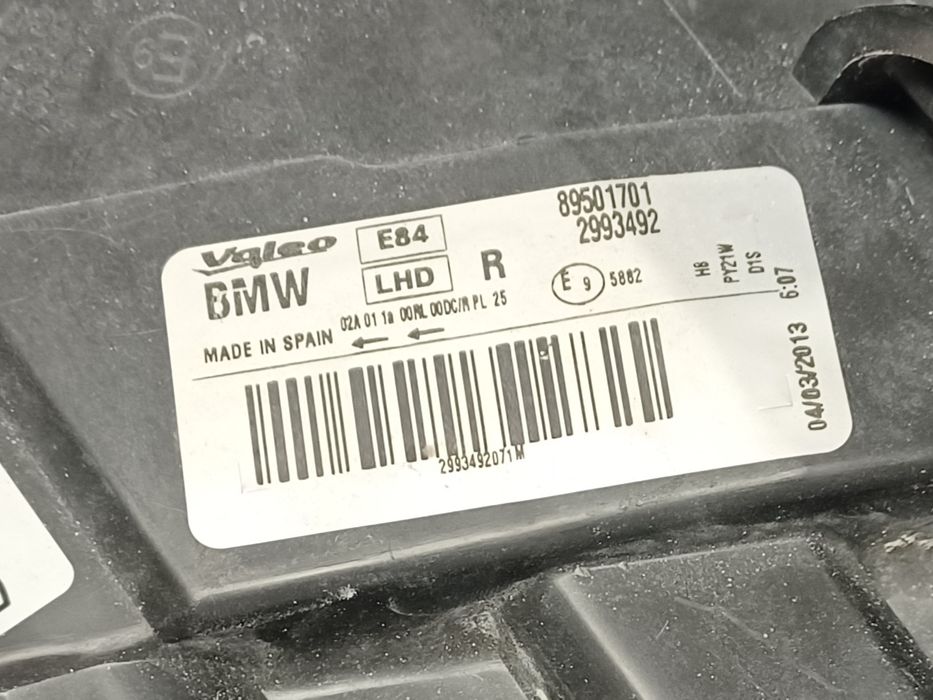Óptica direita bmw x1 e84