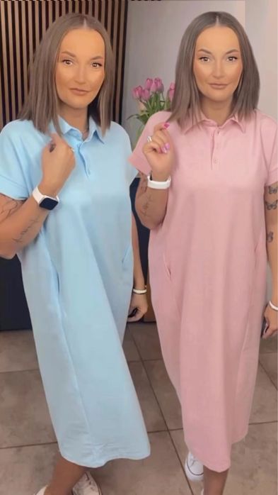 Sukienka polo Wiya . 7 kolorów !!