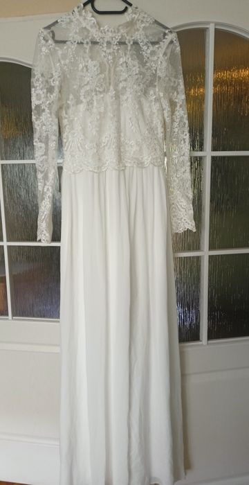 Suknia ślubna nowa, biała ,koronka, S