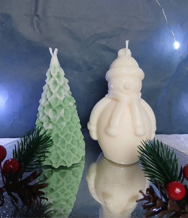 Набір новорічних свічок з соєвого воску