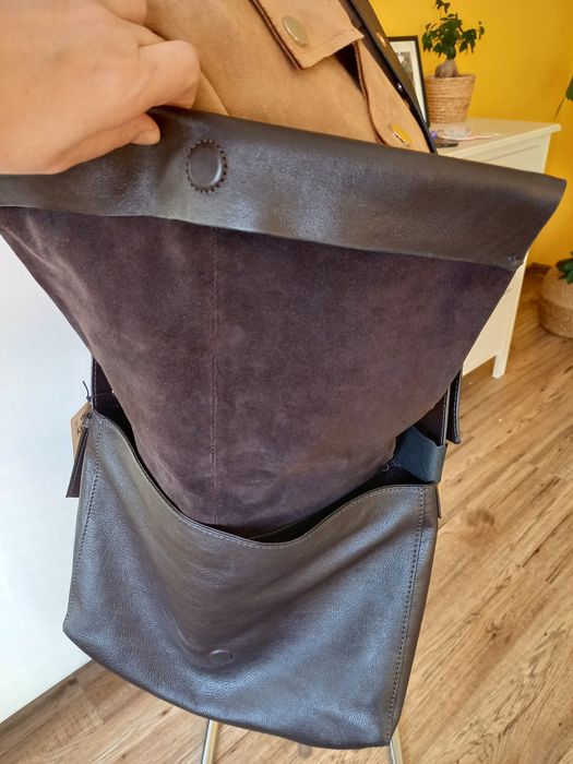 Nowa torebka skorzana z metką Zara