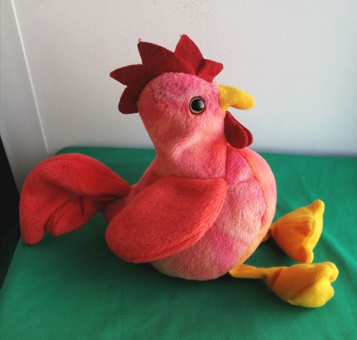 Півник Ty Beanie Babies 1996 вінтажна колекційна м'яка іграшка півень ту