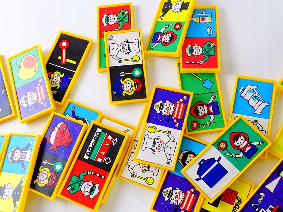 lata 70 stare domino gra zabawka ddr nrd