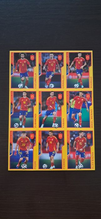 Pack cromos selecao campea Euro 2024 Espanha da Panini