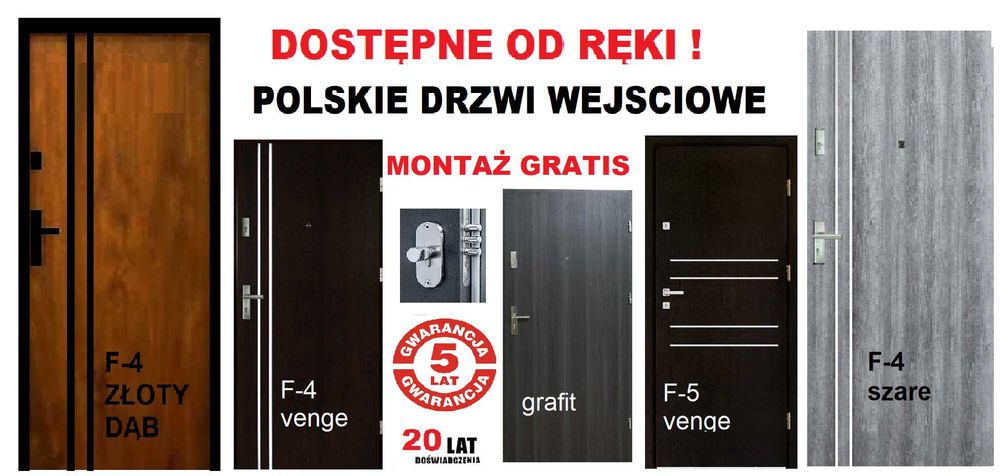 WEWNĄTRZKLATKOWE drzwi wejściowe do BLOKÓW z Montażem- zewnętrzne
