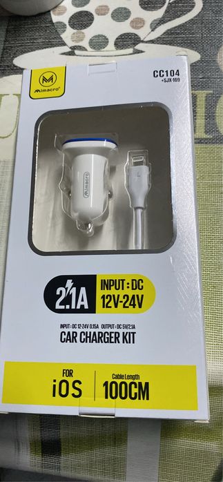Carregador de isqueiro para automóvel para iOS