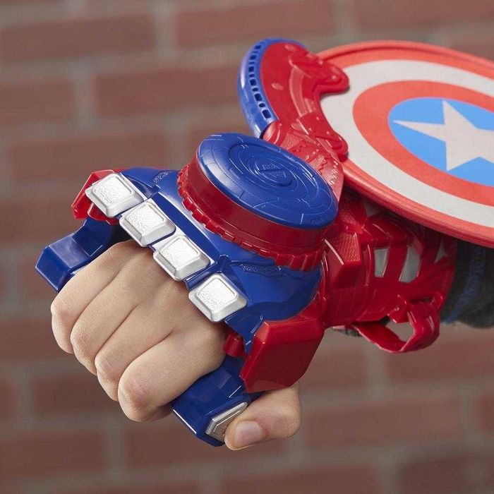 Дисковий бластер Nerf Рукавичка, що запускає щит Капітана Америки