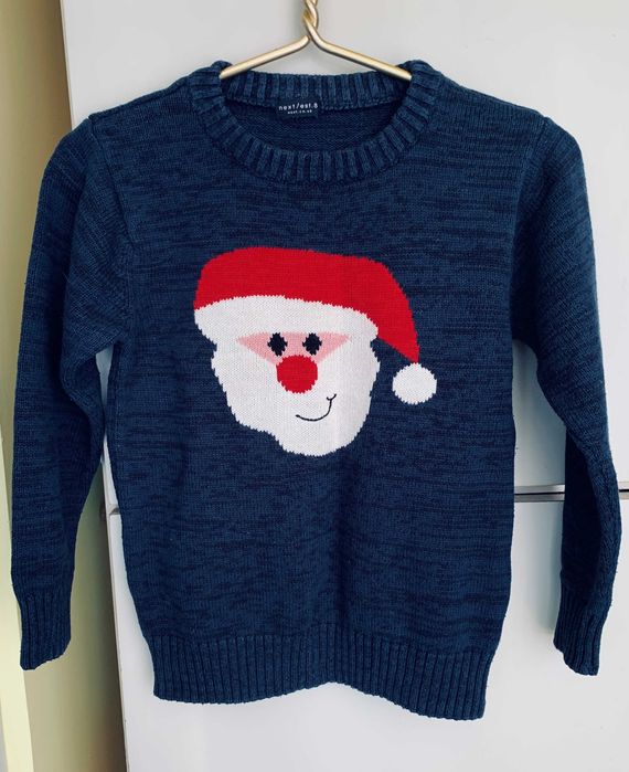 Світшот светр Санта Клаус теплий бренду Next на 5 років зріст 110 см.