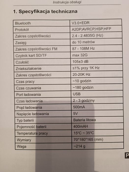 Słuchawki nauszne bezprzewodowe - AZUSA SN-BT1001