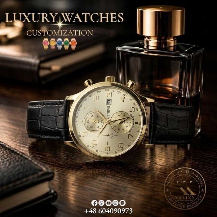 Złoty zegarek męski 14k 585 Geneve mw005y 14k żółte złoto Kraków