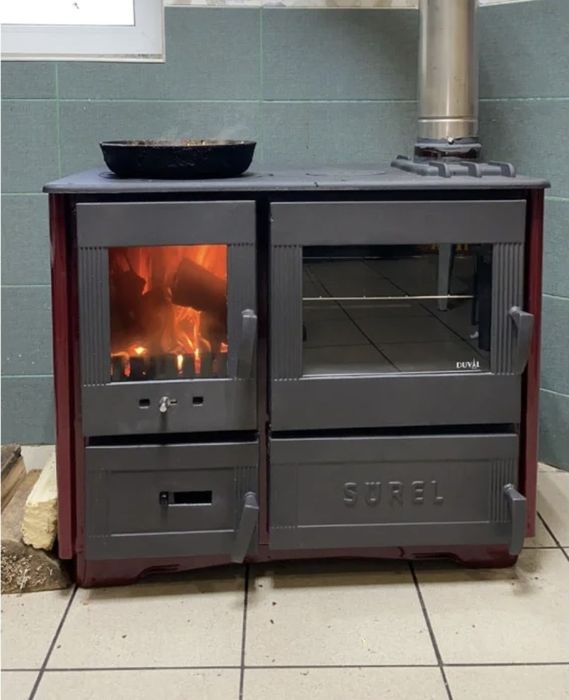 БЕЗКОШТОВНА ДОСТАВКА! Піч Камін зі Склом /Чавунна Буржуйка / Булер'ян