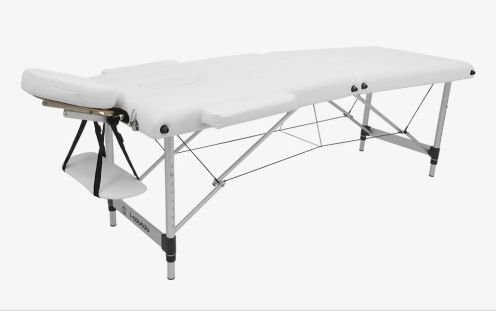 Stół Łóżko Masażu Kosmetyczne Aluminiowy Leżanka Składany 2-Segmentowy