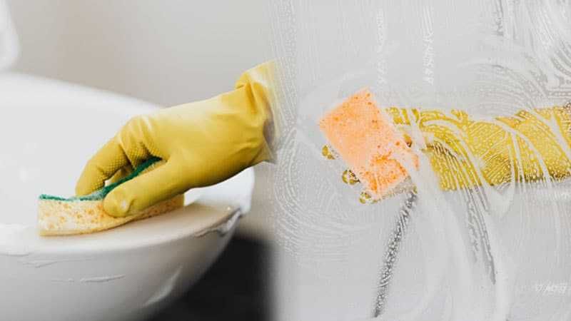 Sprzątanie w mieszkaniach i domach.