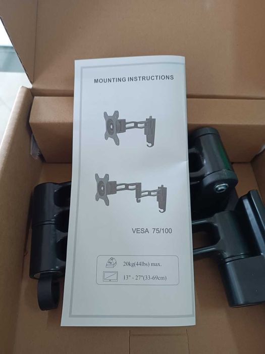 Suportes LCD Preto – 2 Braços – Até 30Kg – IDEALSAT SV0171 e SV0166