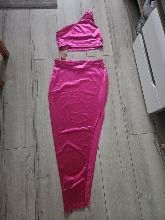 Różowy komplet  #sexy wyjściowy  dwuczęściowy  #L