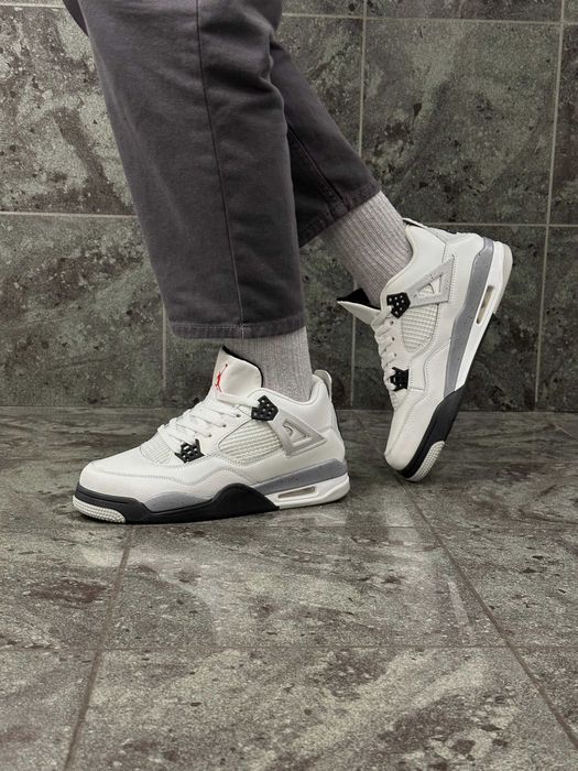 !SALE! Nike Air Jordan Retro 4 White/Gray 40 41 42 43 44 45 найк
