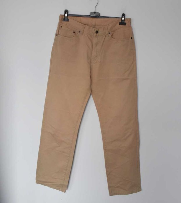 Levi's 751 w34 l34 L beżowe spodnie vintage prosta szeroka nogawka męskie