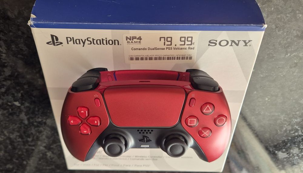 Comando DualSense PS5 – Cor Volcanic Red (Como Novo)