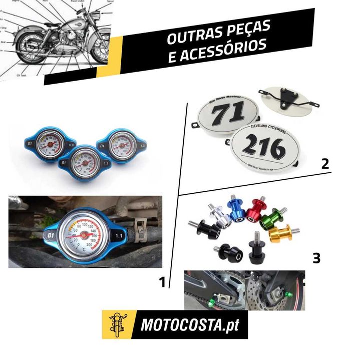 Outras Peças e Acessórios Moto - Suportes e Diversos - MOTOCOSTA